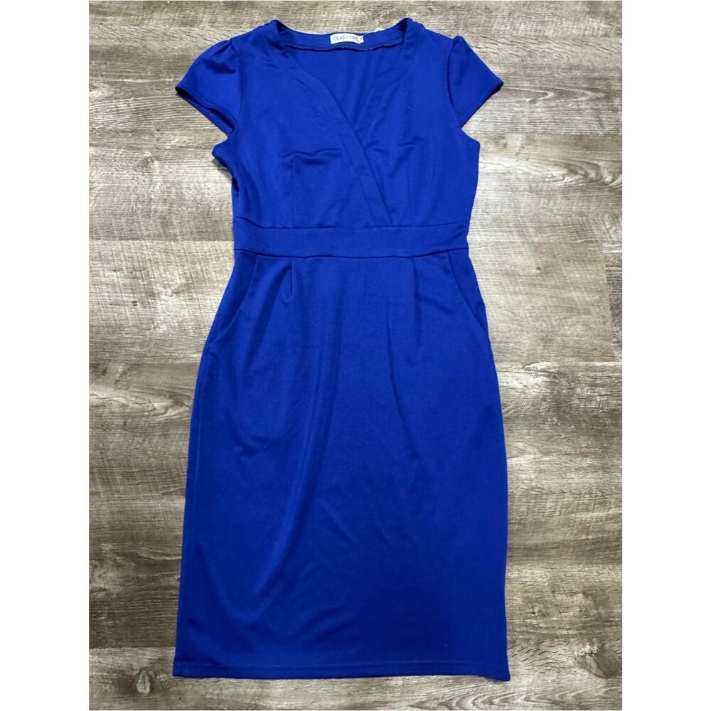 Ceasikery Royal Blue Short Sleeve Dress Size Medium